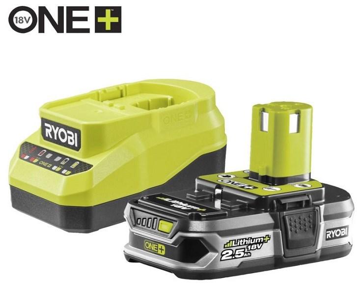 Ryobi 18V Lithium+ batteri og lader (1 x 2,5 Ah) - RC18120A-125