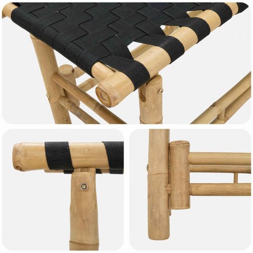 Havebænk Naturfarvet 80 x 38 x 40 cm Bambus