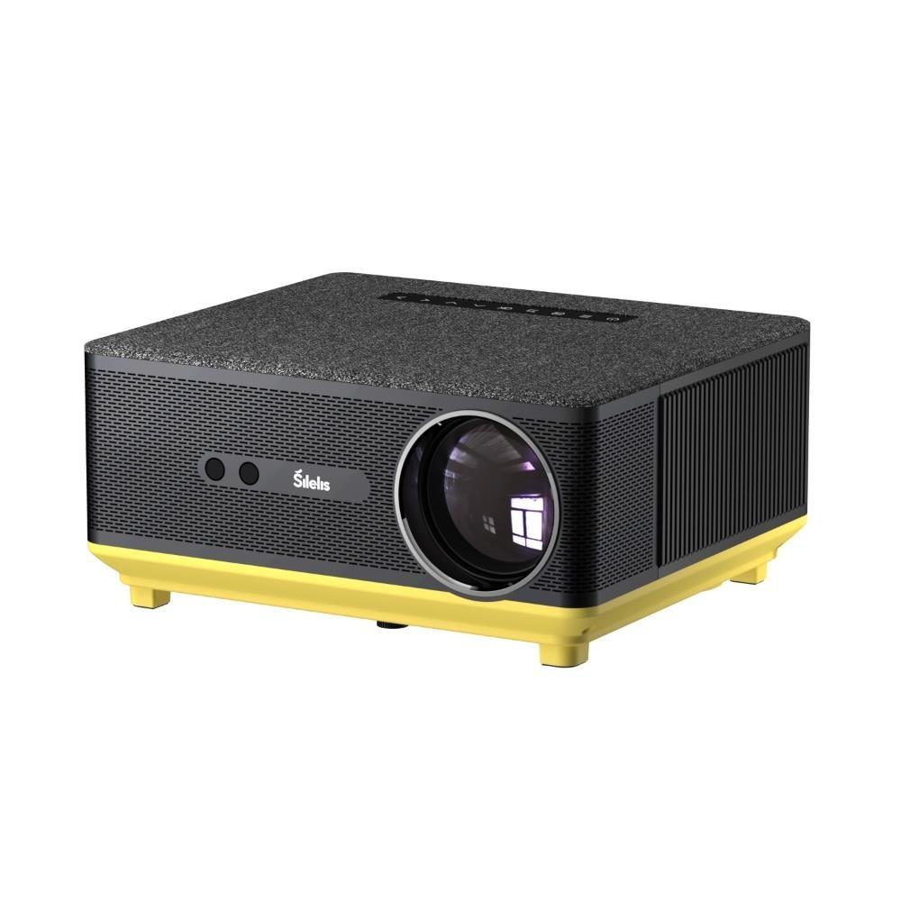 Silelis P‑5 Full HD LED-projektor 1920×1080 - autofokus, auto-keystone, 9.000 lumen, 8.000:1 - 2×HDMI, 2×USB, AV, Wi‑Fi, Bluetooth, 3,5 mm lyd
