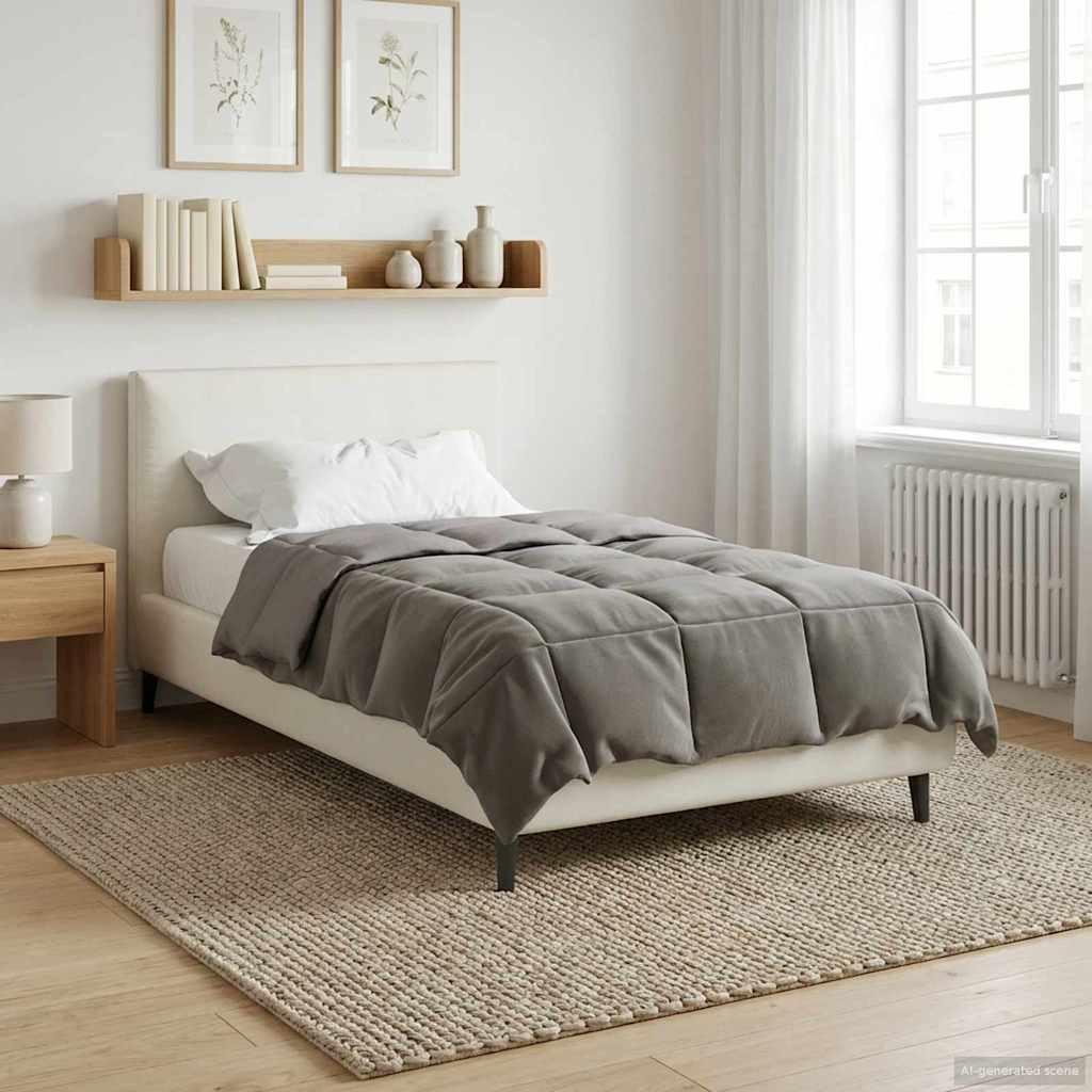 Vinter dyne Quilting Lysegrå 155 x 220 cm Mikrofiber
