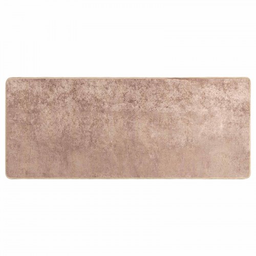 Løber-tæppe i sand - 50 × 100 cm, polyester med skridsikker PVC-bagside