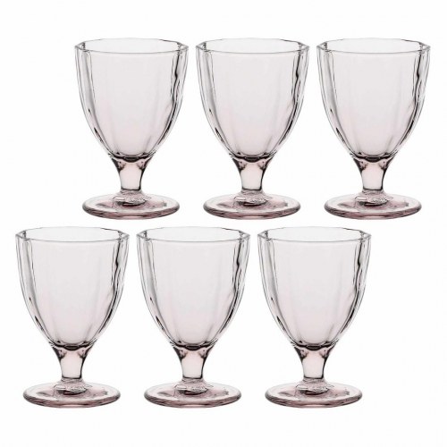 Rose&Tulipani Amami drikkeglas 30 cl – lyserød, sæt med 6