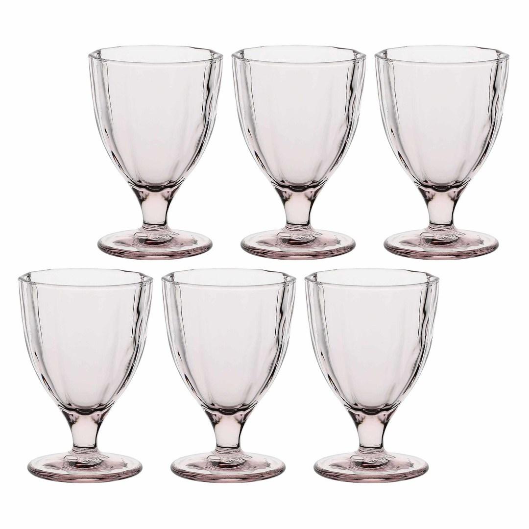 Rose&Tulipani Amami drikkeglas 30 cl – lyserød, sæt med 6