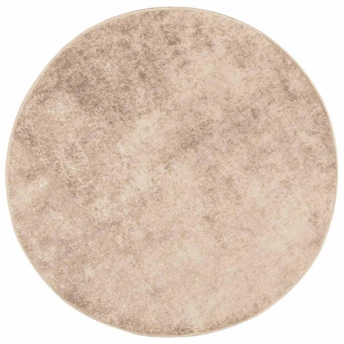 Rundt tæppe MARSA - beige 120 × 120 cm, polyester med skridsikker PVC