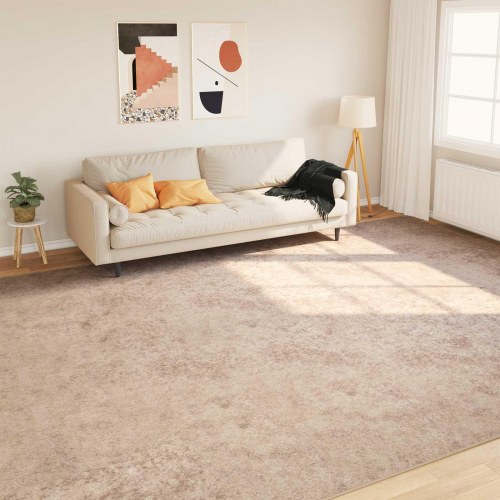 Løber-tæppe MARSA - beige 300 × 400 cm, polyester med skridsikker PVC-bagside