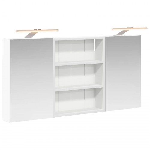 Badeværelsesskabsæt 3 stk 100 x 10,5 x 50 cm Konstrueret træ