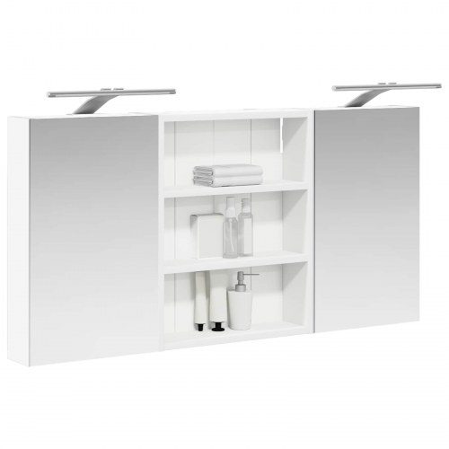 Badeværelsesskabsæt 3 stk 100 x 10,5 x 50 cm Konstrueret træ