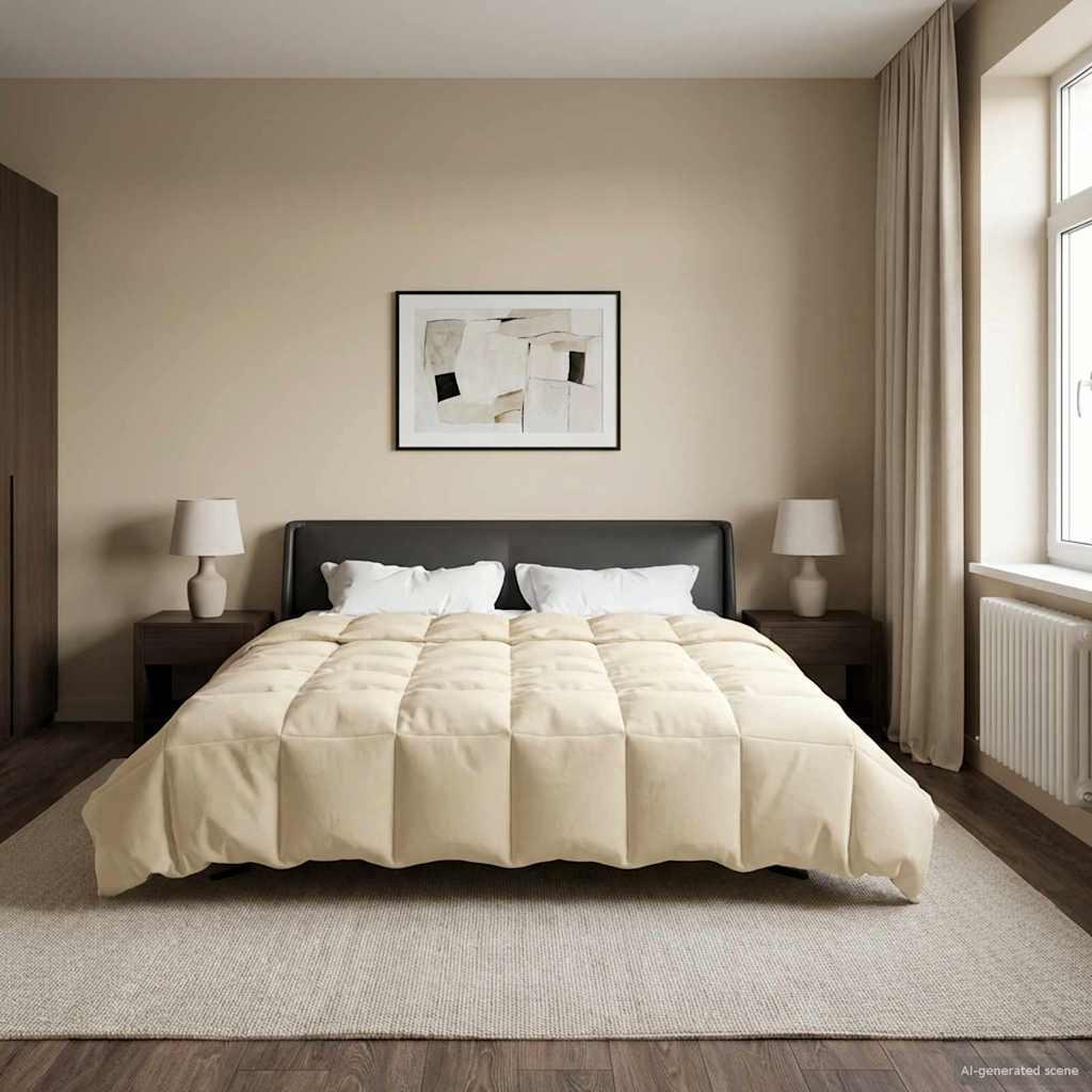 Helårs dyne Quilting Creme 240 x 260 cm Mikrofiber