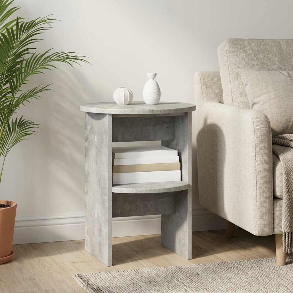 Sideskab 2 stk BetonGrå Ø40 x 50 cm Konstrueret træ