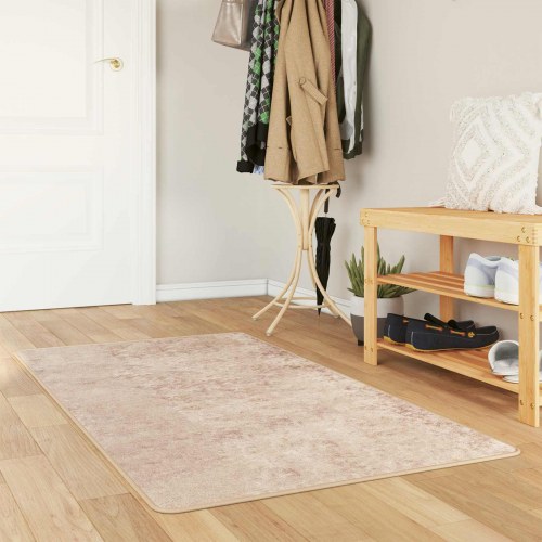 Løber tæppe MARSA - beige 100 × 200 cm, polyester med skridsikker PVC-bagside