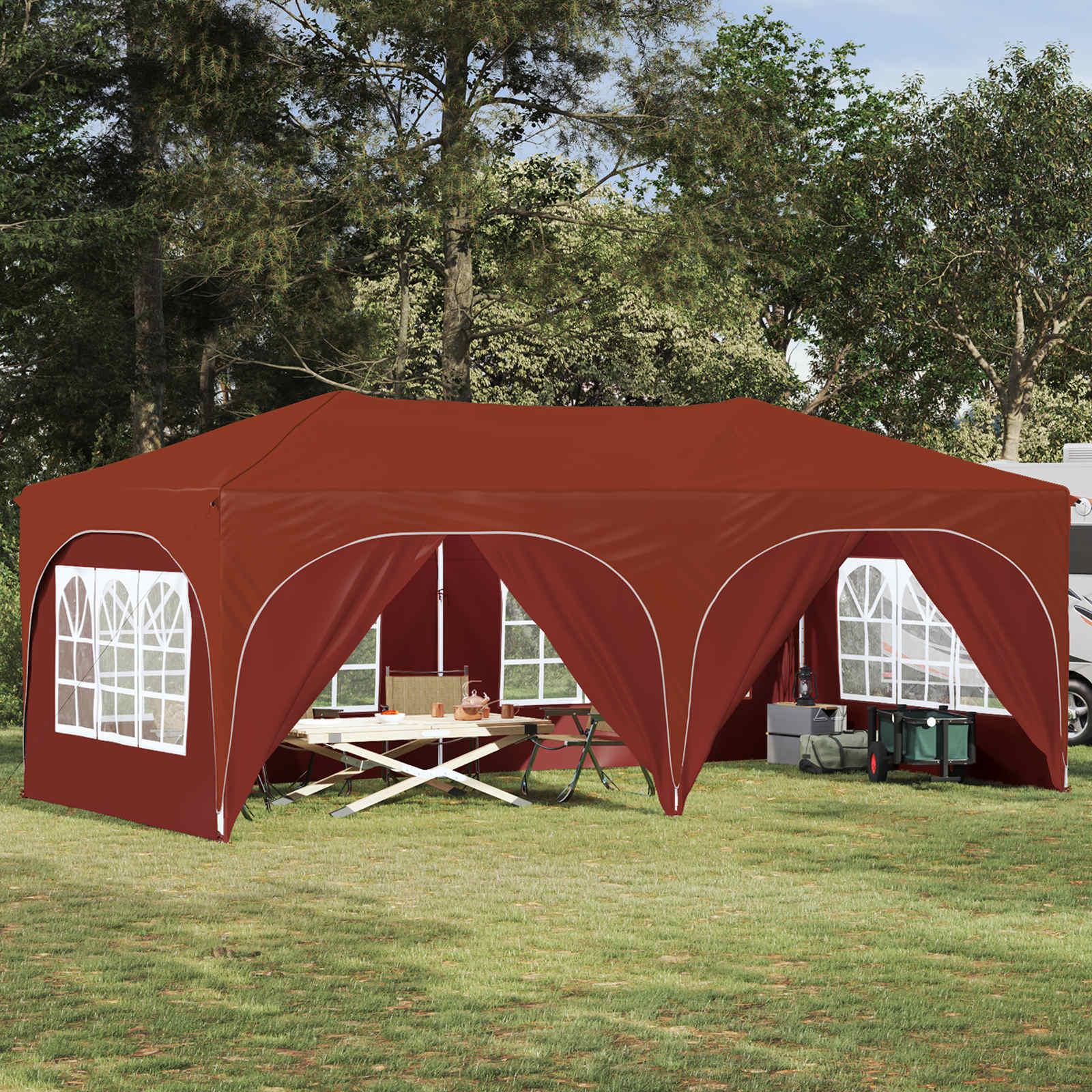 Pop-up Festtelt Terrakotta 575 x 288 x 245 cm Oxford stof