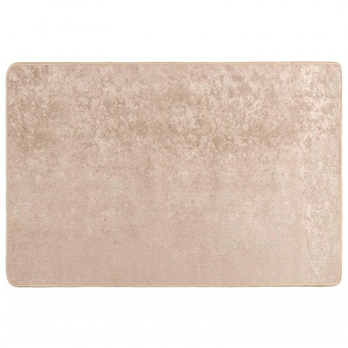 Løber-tæppe i beige - 100 × 150 cm, polyester velour med PVC-bagside