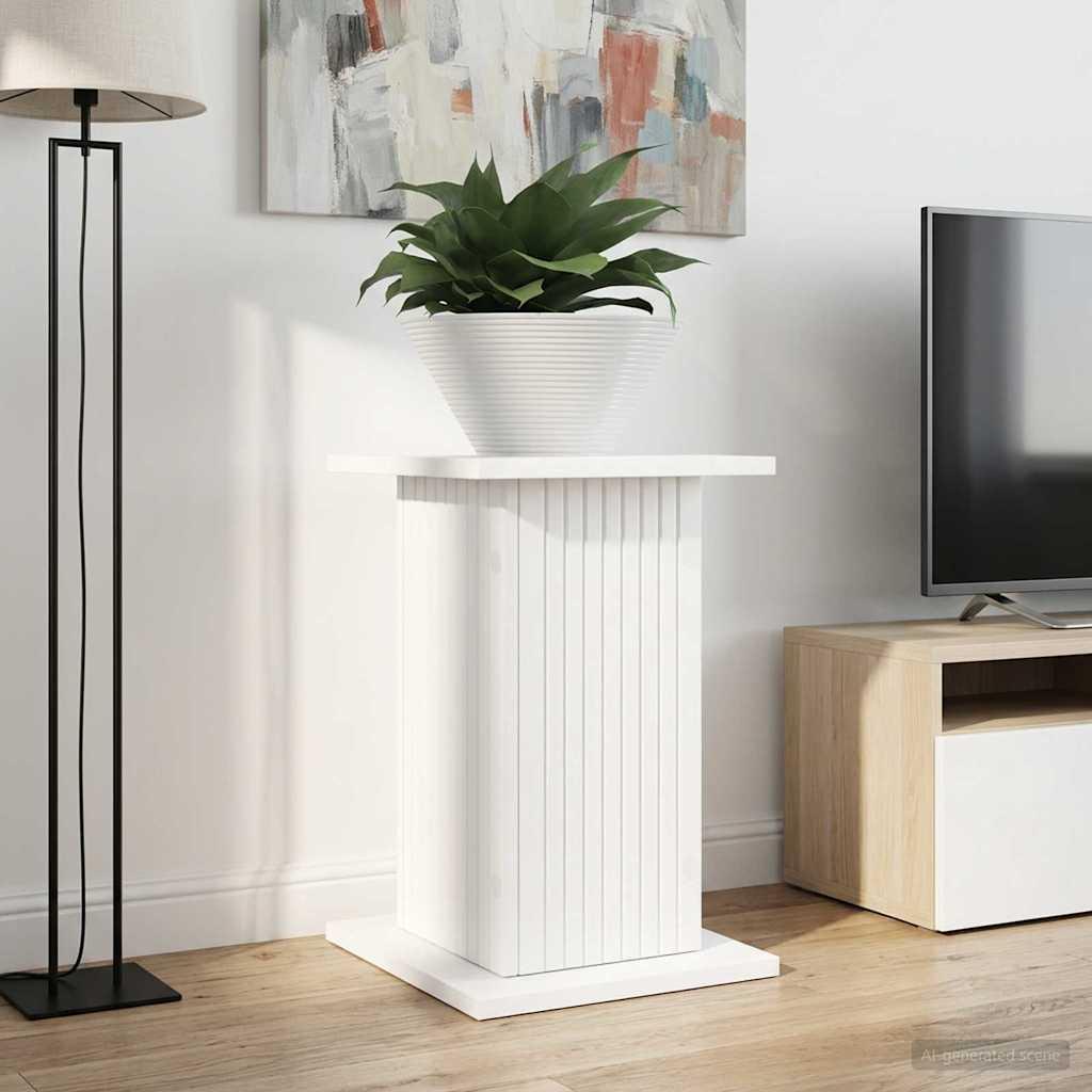Planteholder 2 stk Hvid 30,5 x 30 x 43 cm Konstrueret træ