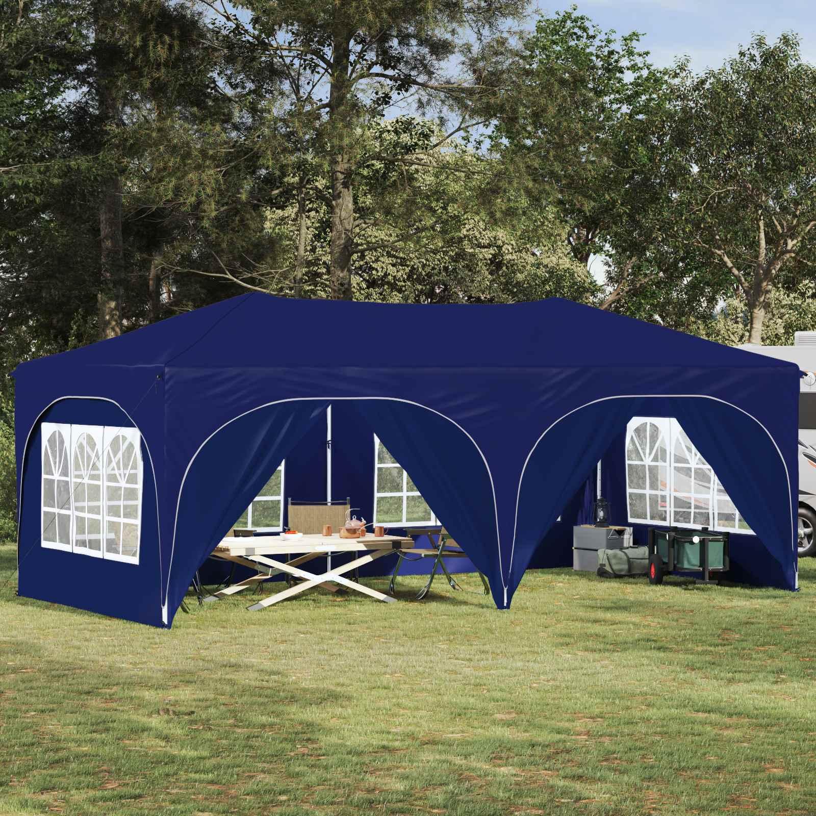 Pop-up Festtelt Blå 575 x 288 x 245 cm Oxford stof