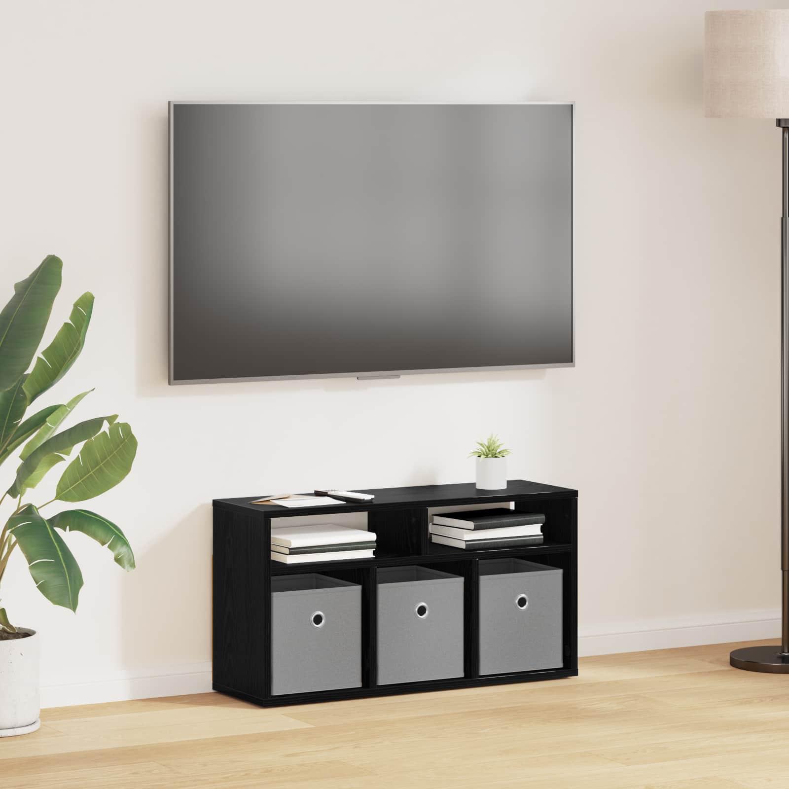 Lavbord med skuffe Sort eg 72 x 22,5 x 38 cm