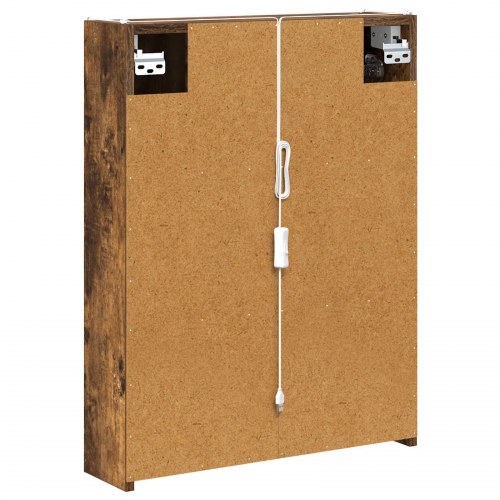 Badeværelsesspejlskab med hylde Røget eg 73.5 x 15.5 x 70 cm
