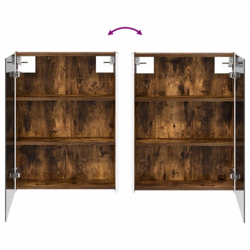 Badeværelsesspejlskab med hylde Røget eg 73.5 x 15.5 x 70 cm