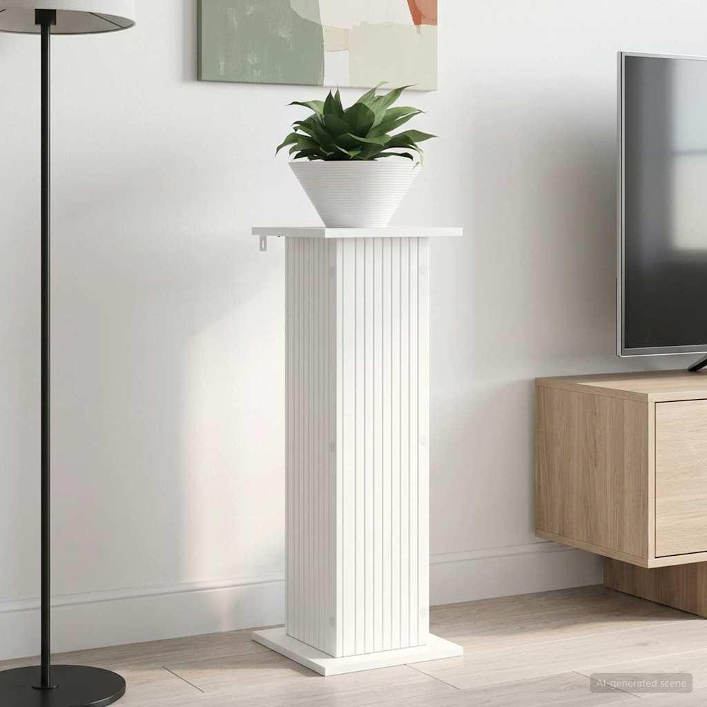 Planteholder 2 stk Hvid 30,5 x 30 x 80,5 cm Konstrueret træ