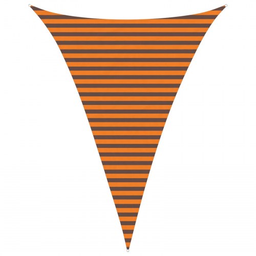Trekantet solsejl 3 × 4 × 4 m - orange/brun, polyester Oxford
