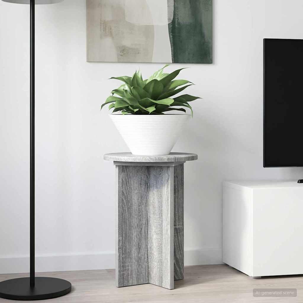 Planteholder 2 stk Grå sonoma-eg Ø29,5 x 40 cm Konstrueret træ
