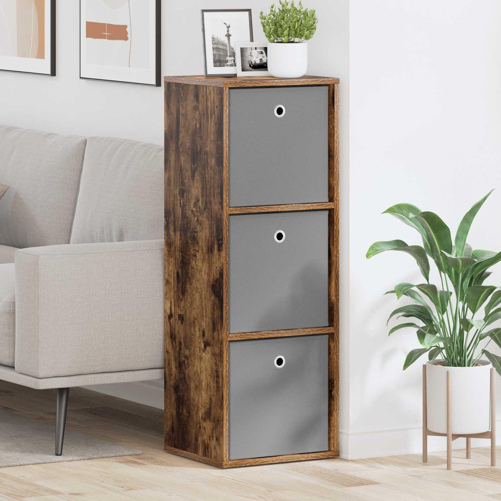 Sidebord med skuffe Røget eg 35 x 32 x 99,5 cm