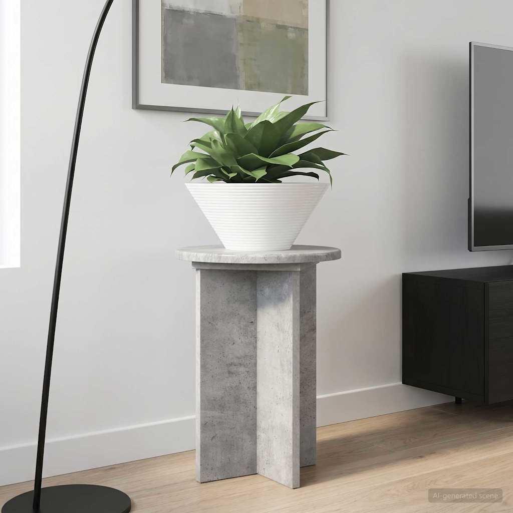 Planteholder 2 Dele Ø40 X 100 Cm Konstrueret Træ - Betongrå / 29,5 x 29,5 x 40 cm