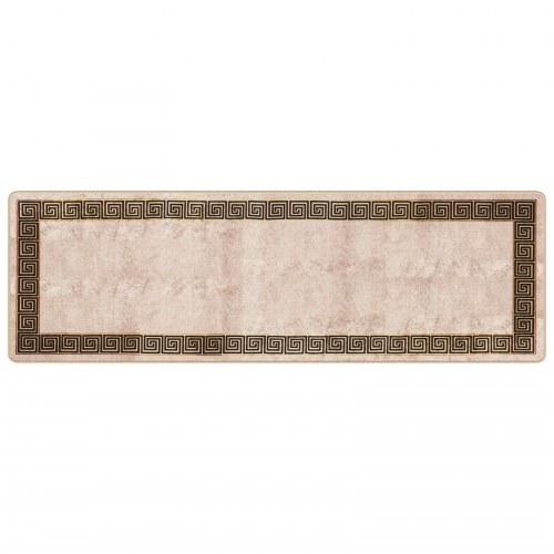 Tæppe løber MARSA - sort kant, 80 × 250 cm, polyester med skridsikker PVC
