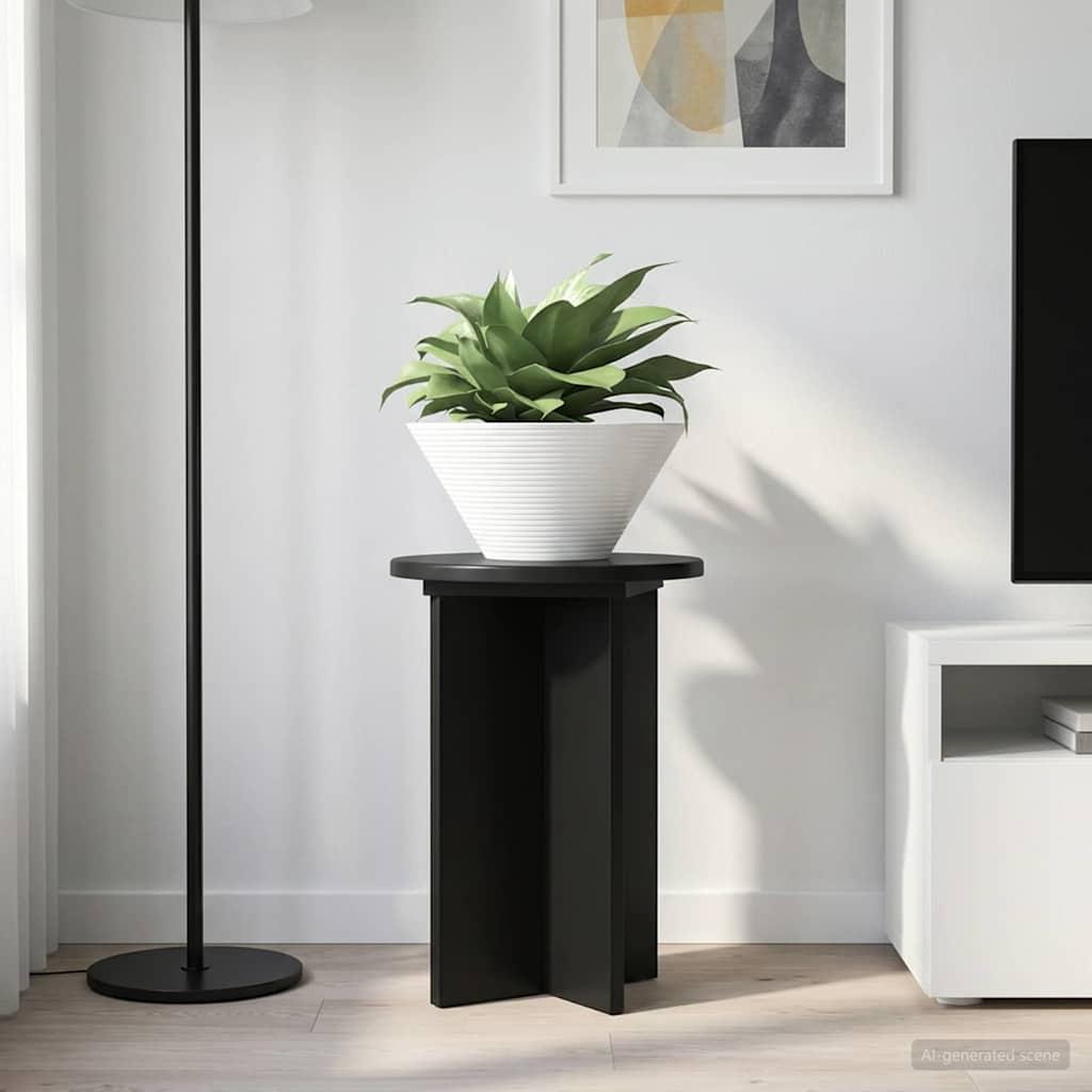 Planteholder 2 stk Sort Ø29,5 x 40 cm Konstrueret træ