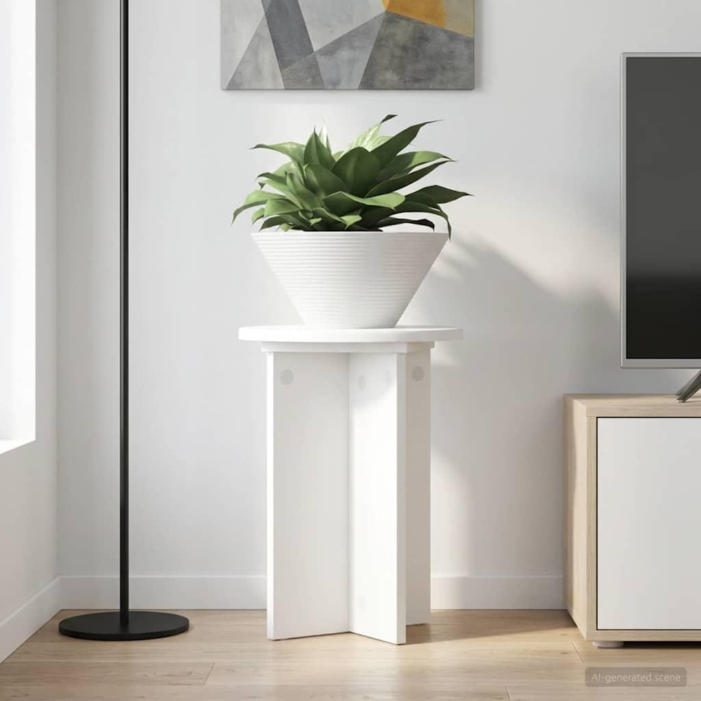 Planteholder 2 Dele Ø40 X 100 Cm Konstrueret Træ - Hvid / 29,5 x 29,5 x 40 cm
