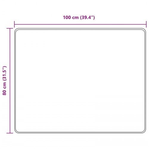 Løber tæppe MARSA - sort kant, 80 × 100 cm, polyester med skridsikker PVC