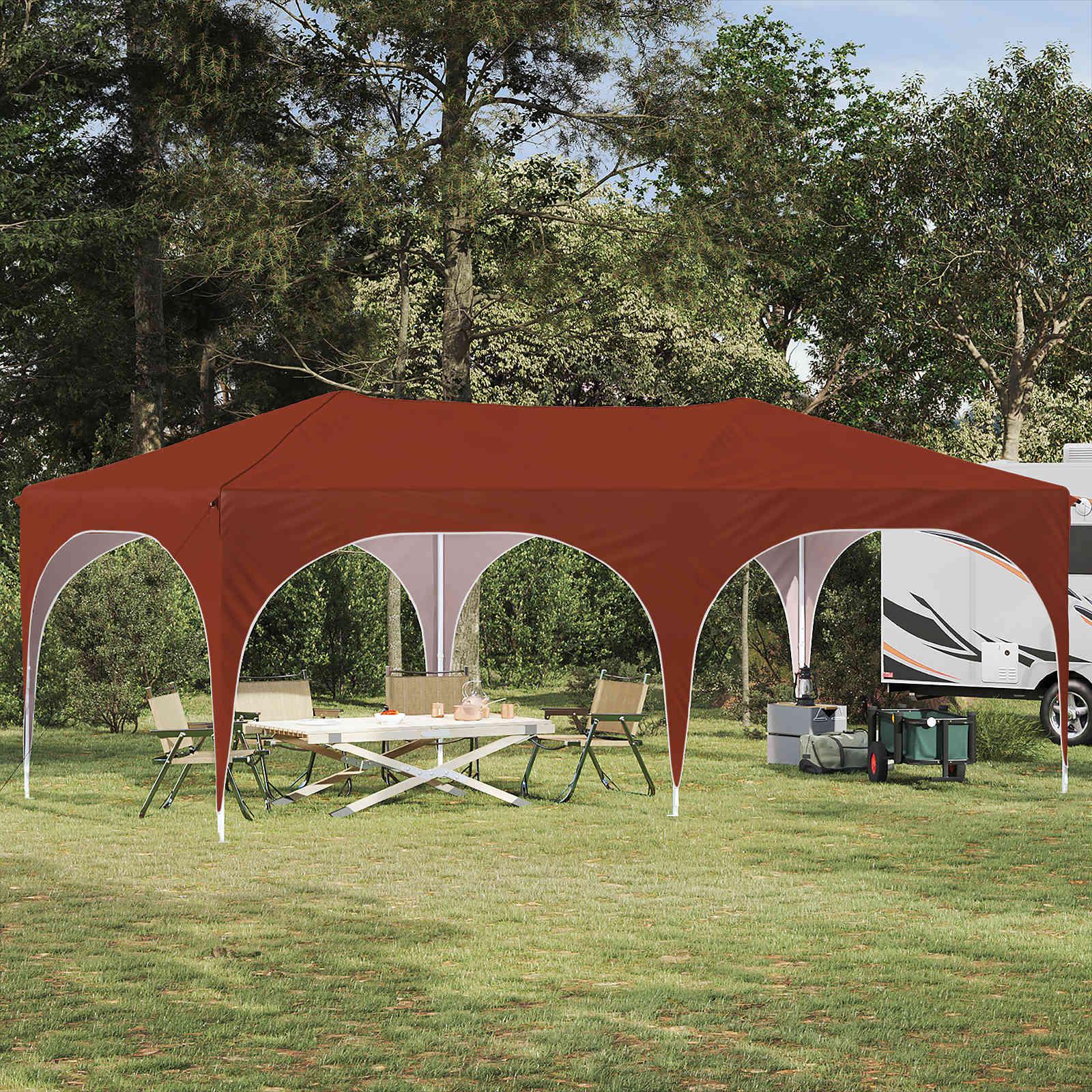 Pop-up Festtelt Terrakotta 575 x 288 x 245 cm Oxford stof