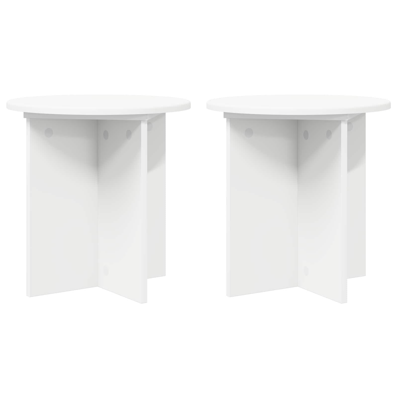 Planteholder 2 Dele Ø40 X 100 Cm Konstrueret Træ - Hvid / 40 x 40 x 40 cm