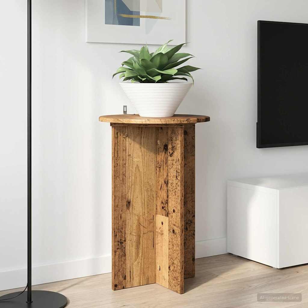 Planteholder sæt - 2 stk. Ø40 × 60 cm i “gammelt træ” konstrueret træ