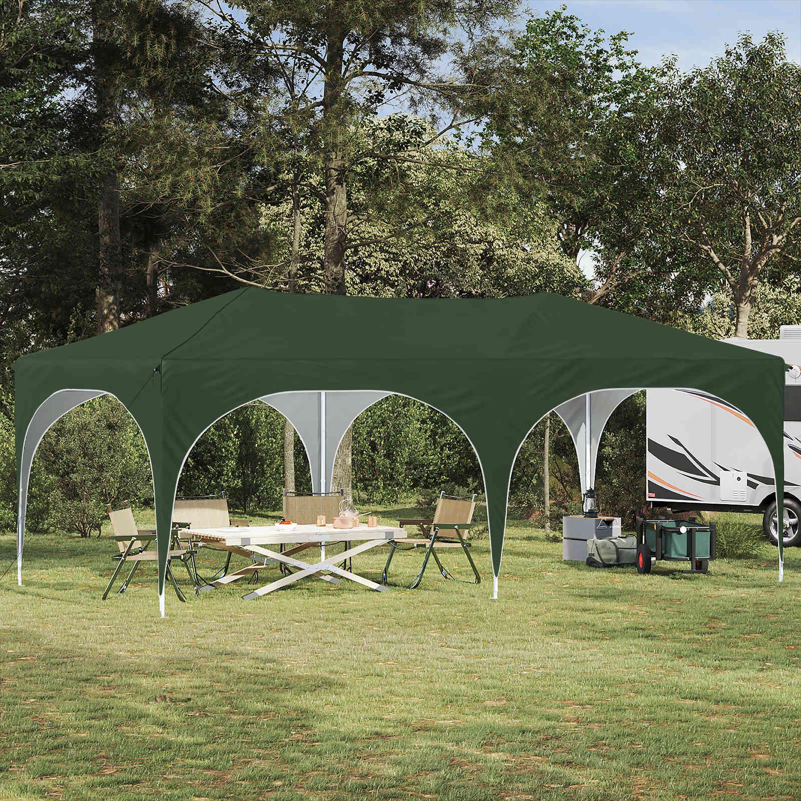 Pop-up Festtelt Grøn 575 x 288 x 245 cm Oxford stof