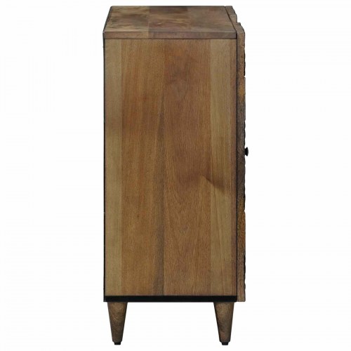 Sidebord med hylde Brun 90 x 33,5 x 75 cm Massivt mangotræ