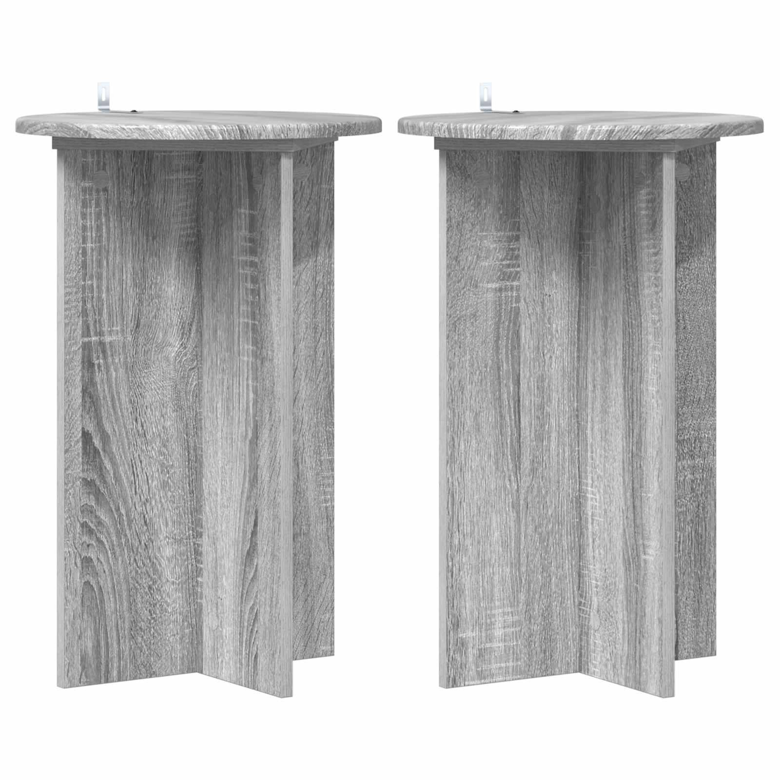 Planteholder 2 stk Grå sonoma-eg Ø40 x 60 cm Konstrueret træ