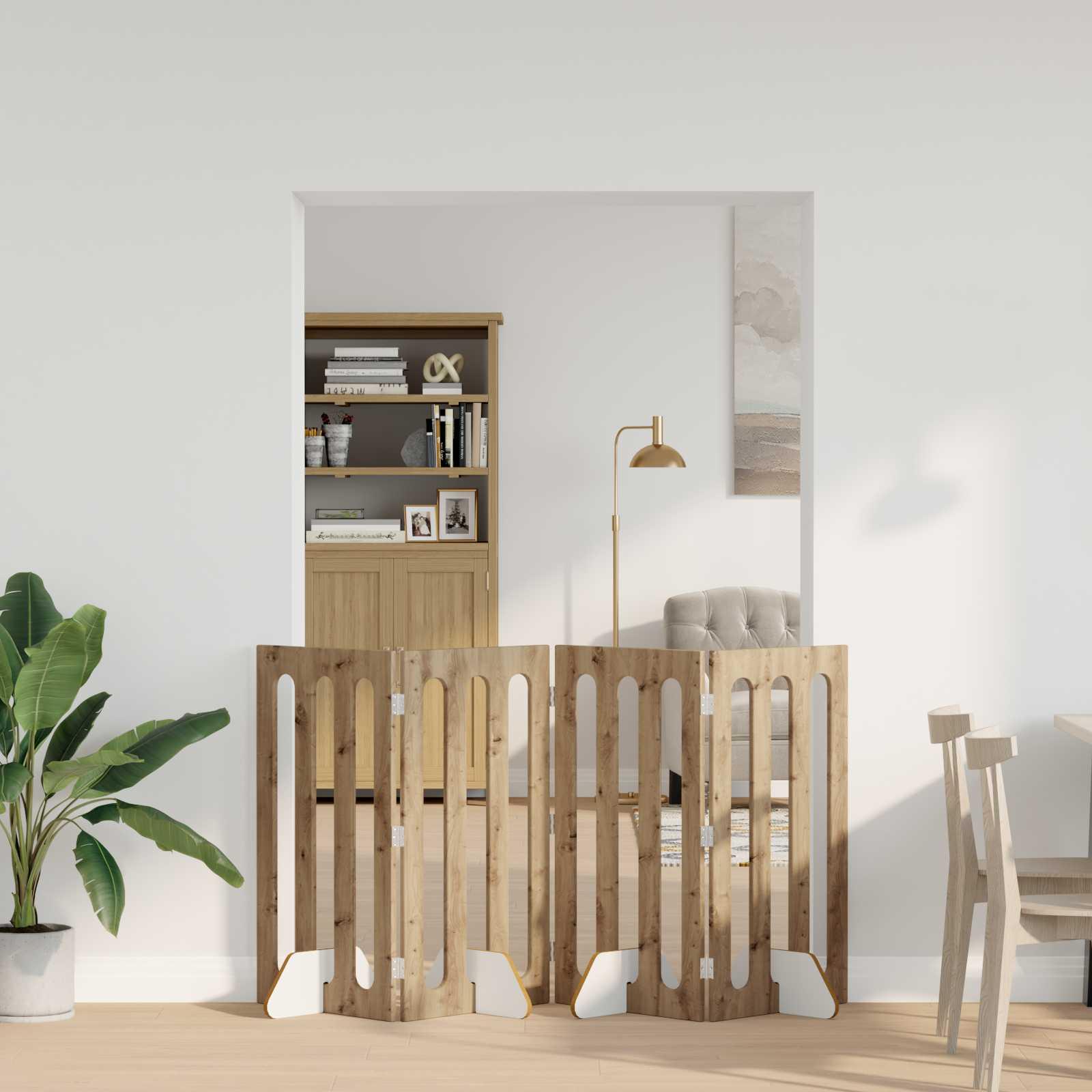 Foldbar hundegård 4 stk Artisan Eg 201 x 38 x 90 cm