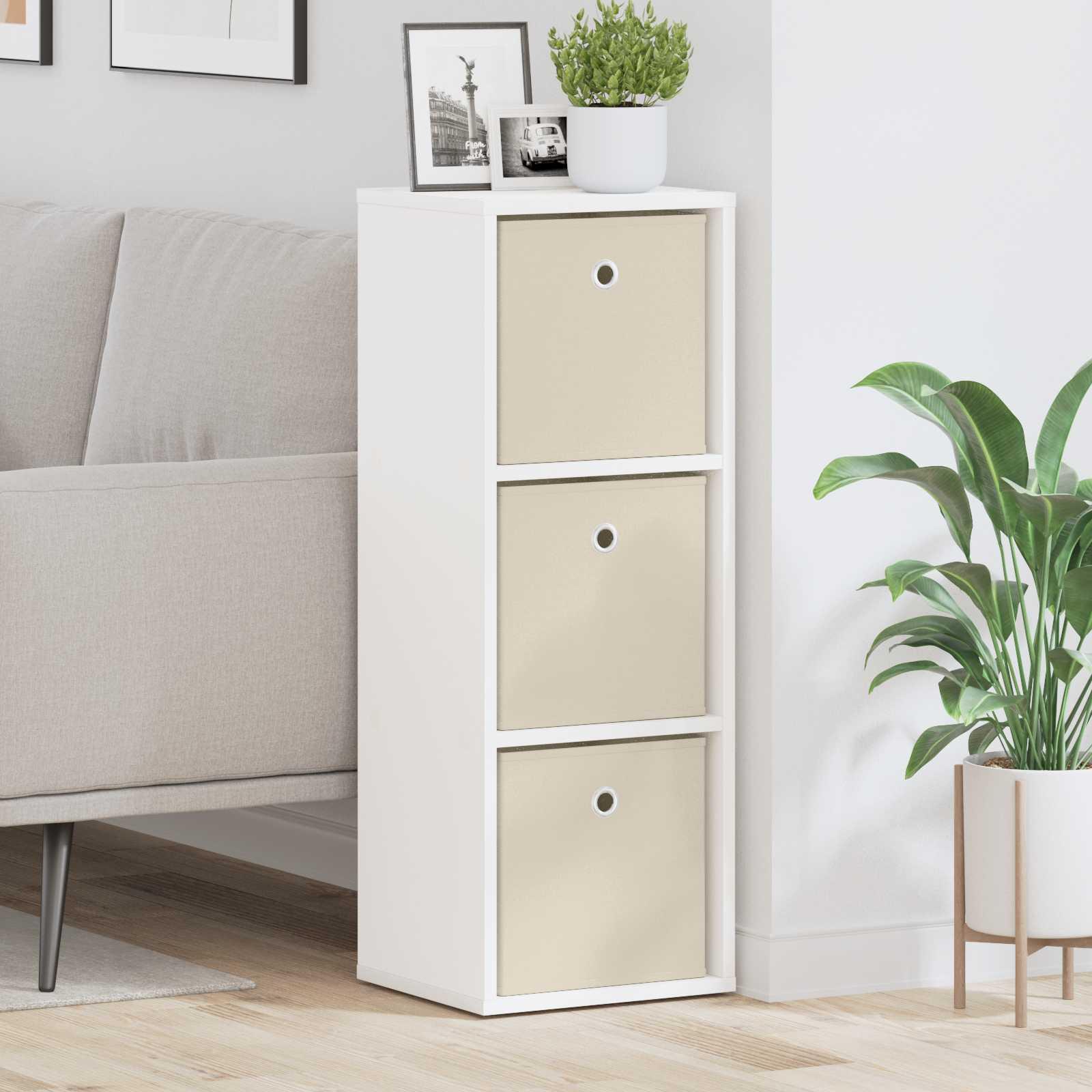 Sidebord med skuffe Hvid 30,5 x 27 x 84,5 cm