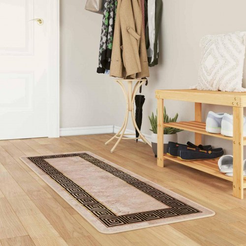 Løber tæppe MARSA - sort, 50 × 150 cm, polyester med skridsikker PVC-bagside