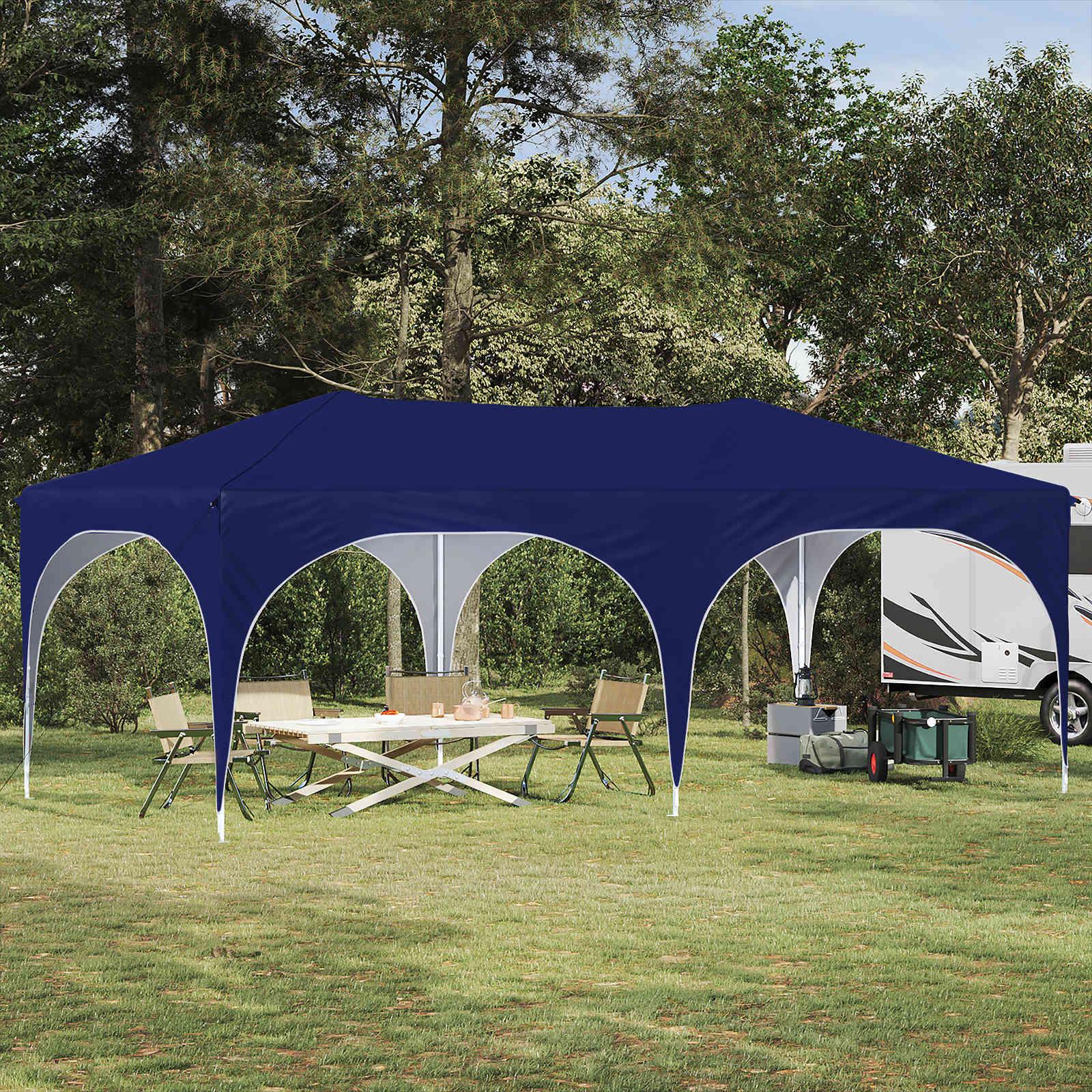 Pop-up Festtelt Blå 575 x 288 x 245 cm Oxford stof