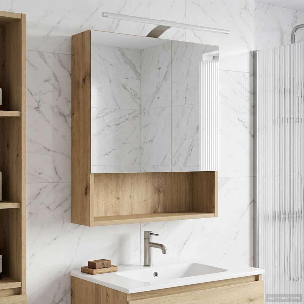 BadevÃ¦relsesspejlskab med hylde Artisan eg 50 x 14,5 x 70 cm