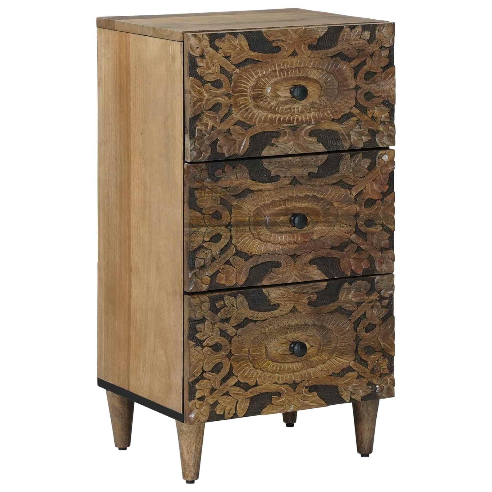 Sidebord med skuffe Brun 40 x 33,5 x 75 cm Massivt mangotræ
