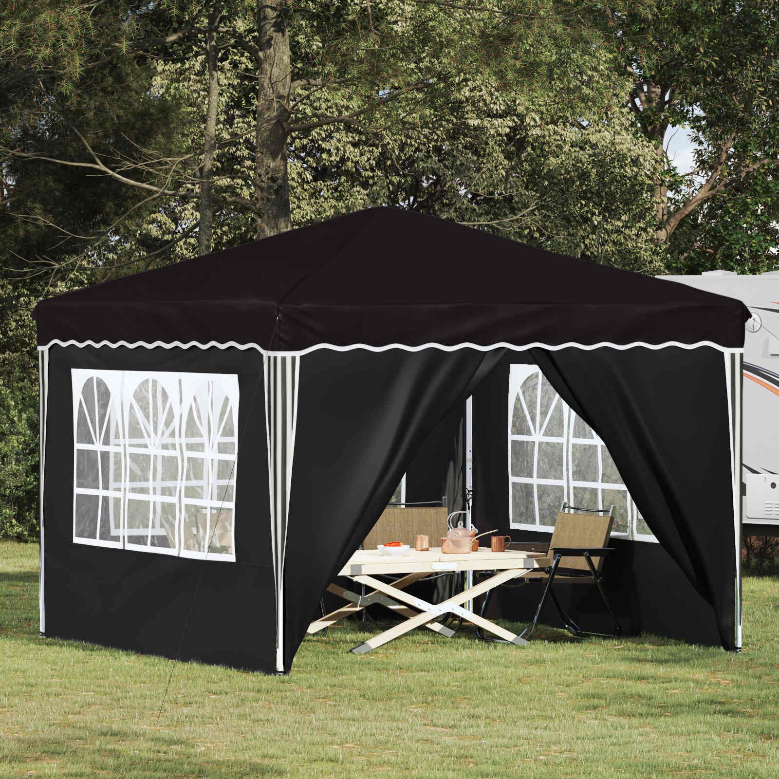 Pop-up Festtelt Sort 288 x 288 x 245 cm Oxford stof