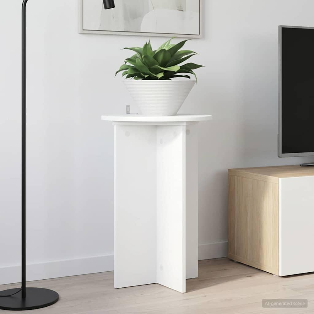 Planteholder 2 stk Hvid Ø40 x 60 cm Konstrueret træ