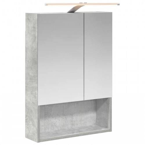 Badeværelsesspejlskab med hylde Beton Grå 50 x 14,5 x 70 cm