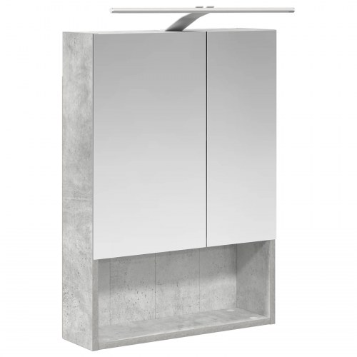 Badeværelsesspejlskab med hylde Beton Grå 50 x 14,5 x 70 cm