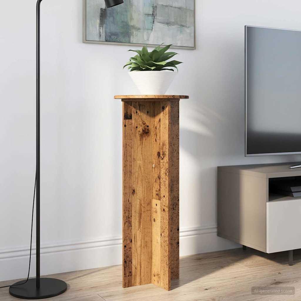 Planteholder 2 Dele Ø40 X 100 Cm Konstrueret Træ - Gammelt træ / 40 x 40 x 100 cm