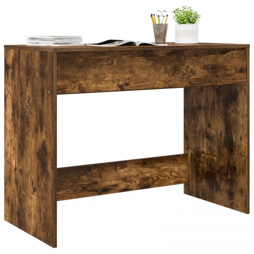 Skrivebord med skuffe Røget Eg 100 x 50 x 78 cm Konstrueret træ