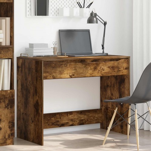 Skrivebord med skuffe Røget Eg 100 x 50 x 78 cm Konstrueret træ
