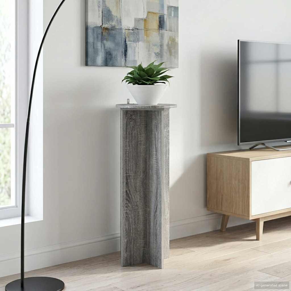 Planteholder 2 Dele Ø40 X 100 Cm Konstrueret Træ - Grå sonoma-eg / 40 x 40 x 100 cm
